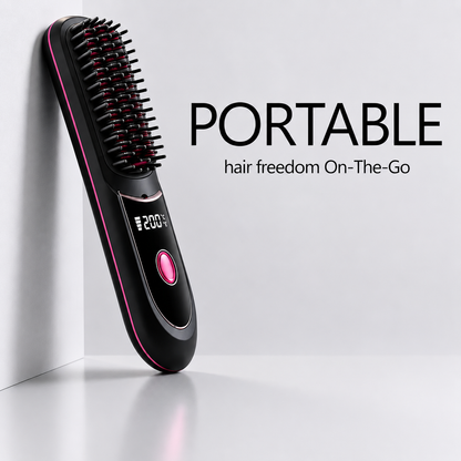 GoBrush Pro | Cordless Hair Straightener Brush