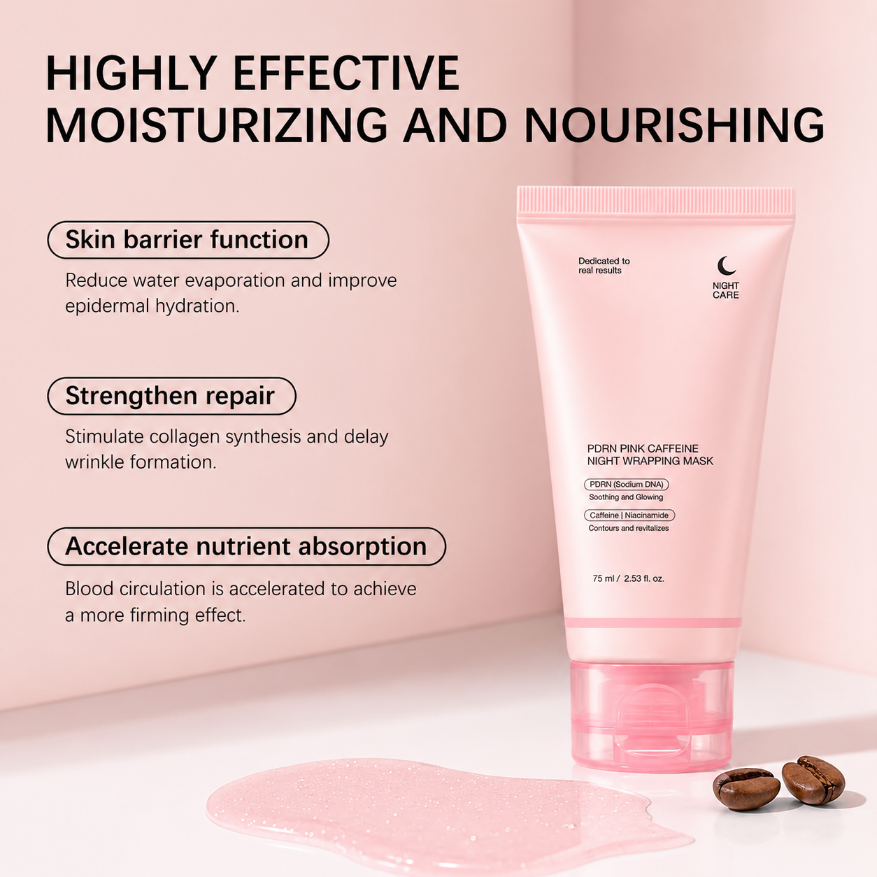 PDRN Pink Caffeine Night Wrapping Mask