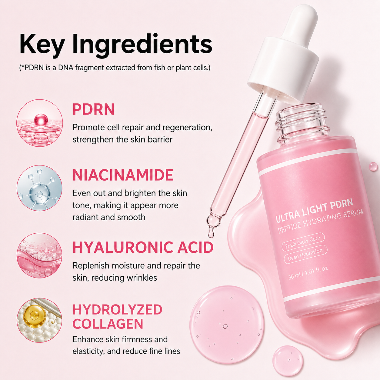 PDRN Pink Peptide Facial Serum