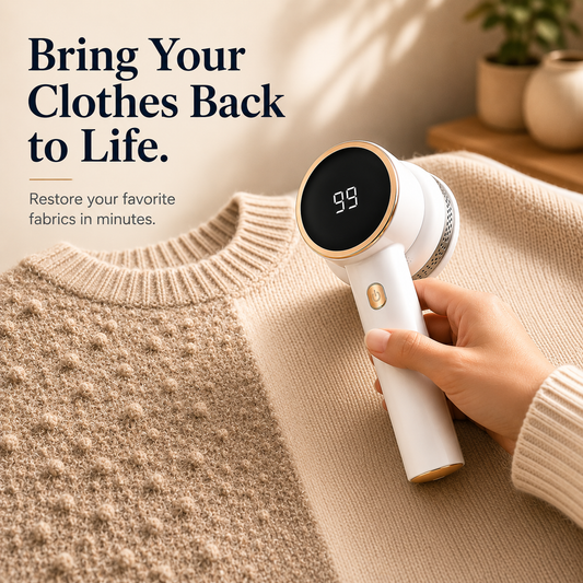 FabricPro™ | Rechargeable Digital Fabric Shaver & Lint Remover
