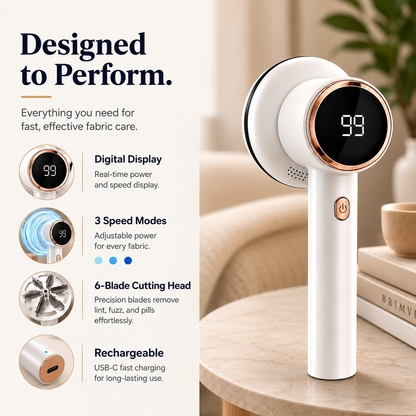 FabricPro™ | Rechargeable Digital Fabric Shaver & Lint Remover
