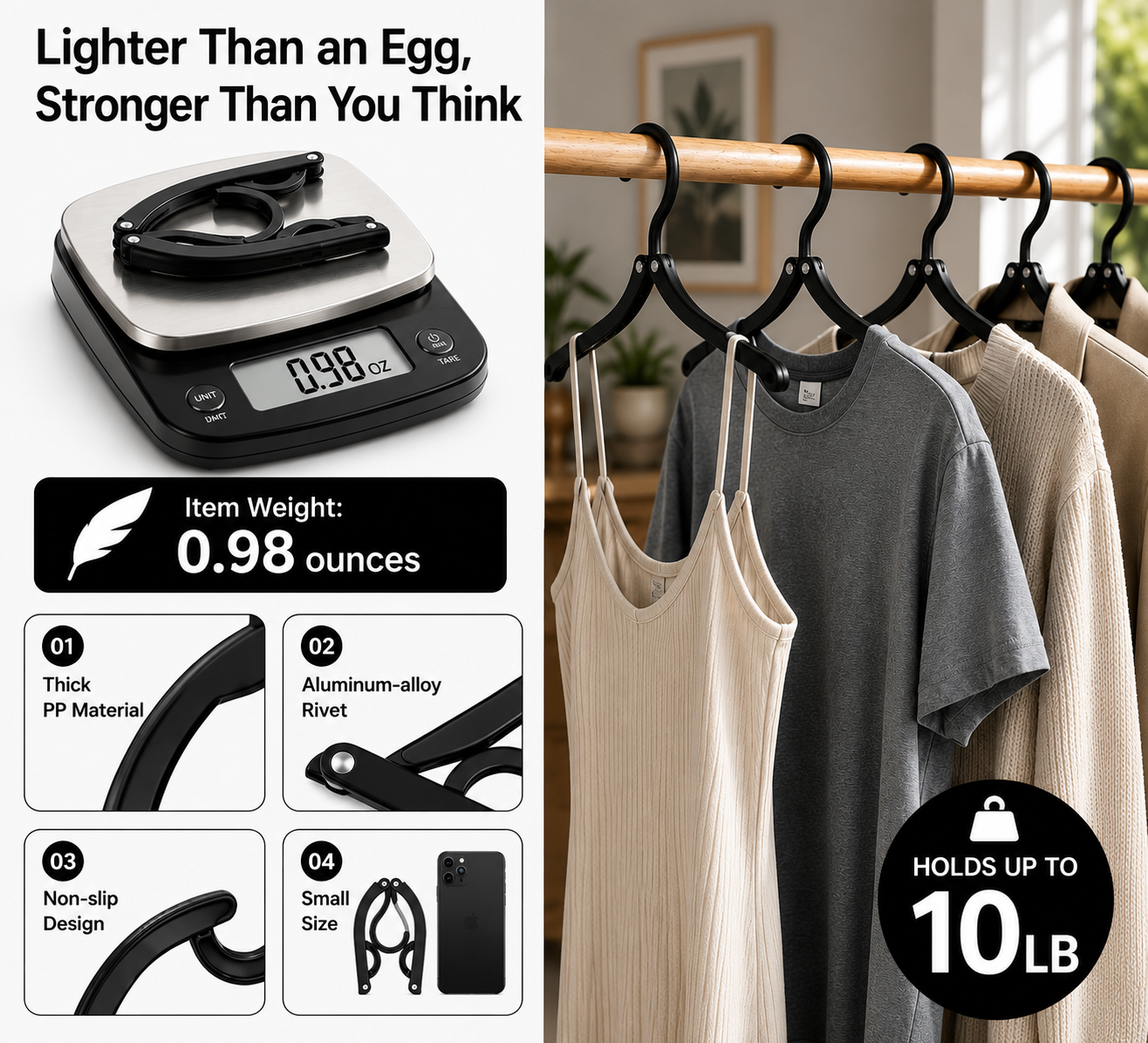 FoldGo™ | Portable Foldable Travel Hangers