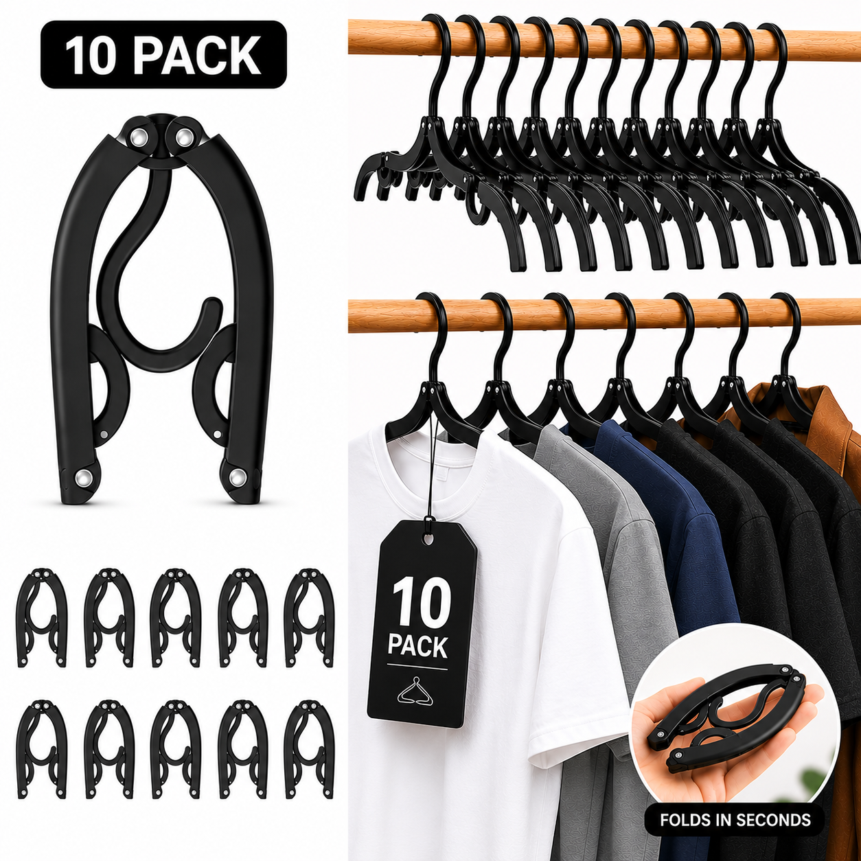 FoldGo™ | Portable Foldable Travel Hangers