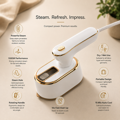 SteamGo™ | Premium 2-in-1 Garment Steamer & Iron
