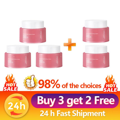 PDRN Pink Collagen Capsule Cream with Niacinamide Cream for Uneven Skin Tone Lightweight Face Moisturizer Original Korean Cream